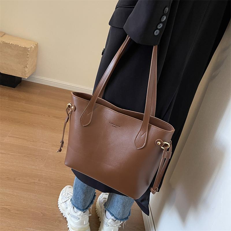 Velkokapacitní taška Dámská taška přes rameno Kožená taška Bucket Bag