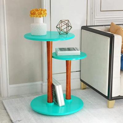 60.96 Cm Modern Double Top Round Coffee Table Side Table Centre Table Beside Table