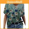 Womens Vneck 3d T Shirts Art Print Tops Loose Short Sleeve Tees Summer Streetwear Fashion Casual Oversized Female Clothing