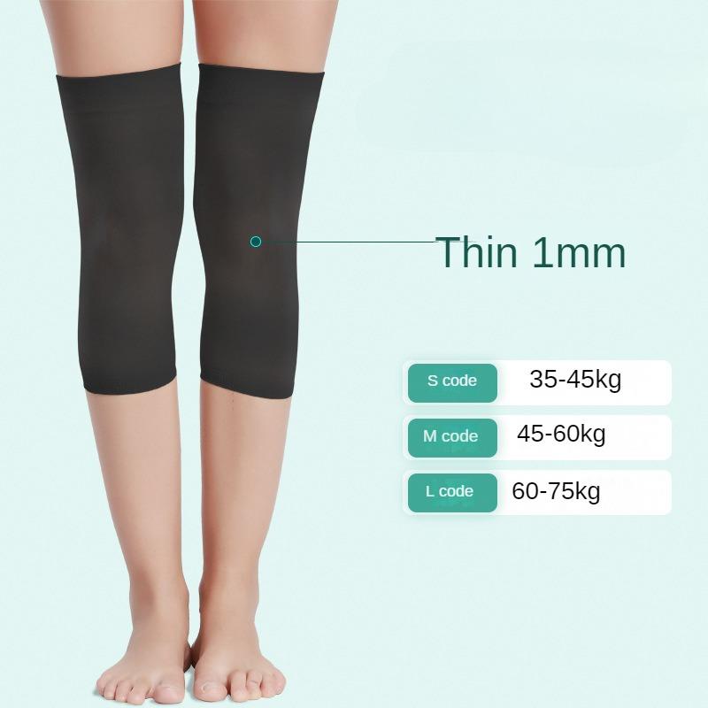 

Наколенники для женщин, летние тонкие с кондиционером, наколенники для комнаты, вязаный высокоэластичный телесный цвет, теплый сустав, силиконовый, нескользящий S