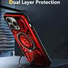 For iPhone 15 Pro Max Magnetic Case Hybrid Phone Cover with Kickstand