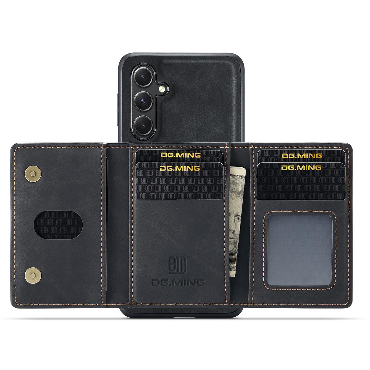 

DG.MING M2 Series for Samsung Galaxy A56 5G Case PU+PC+TPU Phone Cover Detachable Wallet Brown