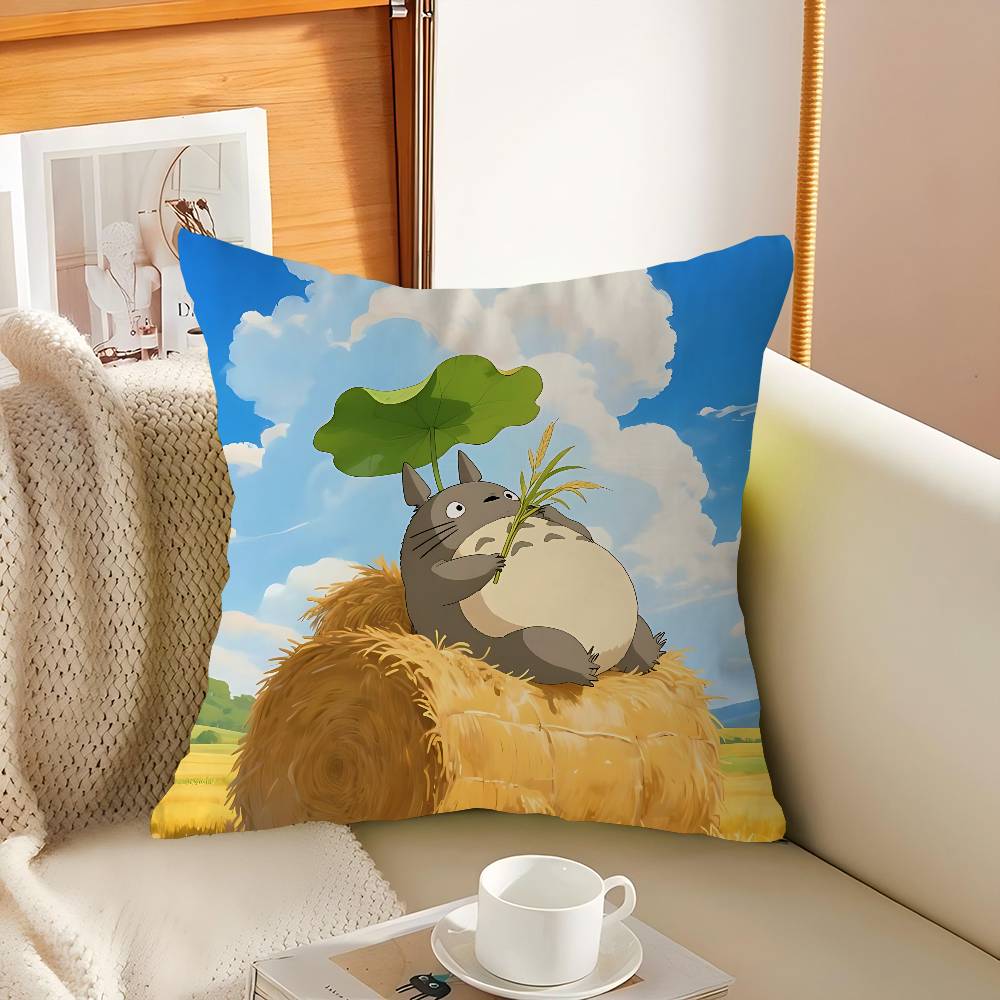 Anime N-Neighbor T-Totoro Pillow Case Throw Pillow Chair Seat Cushion Nap Pillows Cushion Seat Soft Pad Pillow Sofa Cushion