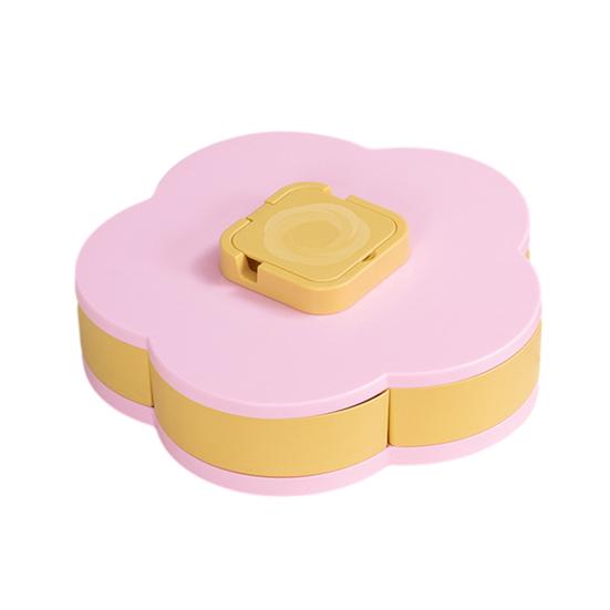 

Single/Double Layer Rotating Snack Box with Lid 10 Compartment Divided Serving Tray Party