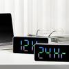 Makeup Mirror Clock RGB Color LED Voice Alarm Timer 5-min Snooze and Auto Dimmer