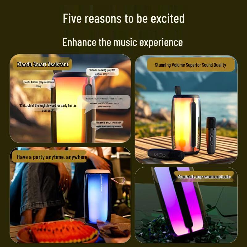 

Newmine M18 Wireless Bluetooth KTV Speaker with Dual Microphones CN plug (adapter included)