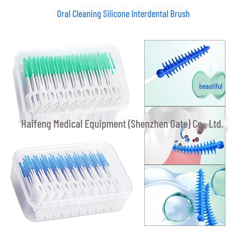 Soft Silicone Interdental Brush - Orthodontic Braces Brush, 40-Pack