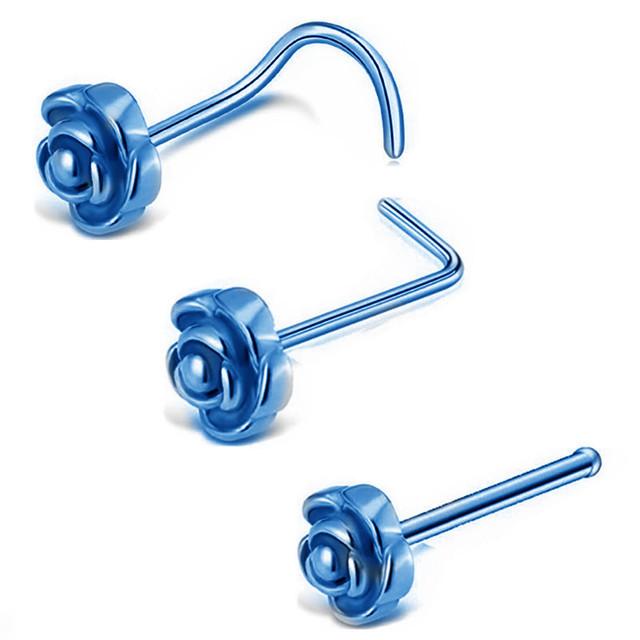 

Новые серьги-кольца в носу Розовое кольцо в носу Стержень изгиба Rin L-образный носовой девятый нос Три-в-одном набор украшений для проколов носовых ногтей