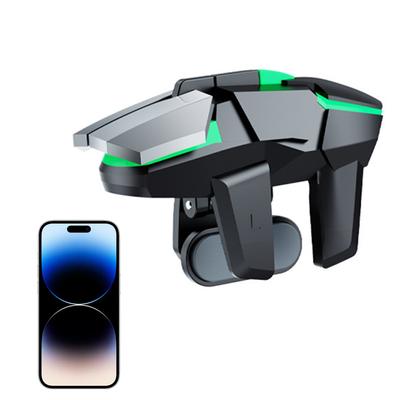 2 piezas Disparador de Juego para Teléfono Móvil de 6 Dedos para PUBG Disparo de Apuntamiento Gatillo de Juego Artefacto para Comer Pollo para Android IPhone Gamepad