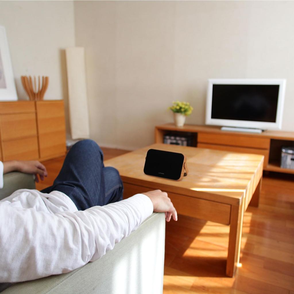 Wireless speaker for TV Introducing a chic woodgrain design Comes with a transmitter for wireless enjoyment Easy operation Equipped with a A speaker