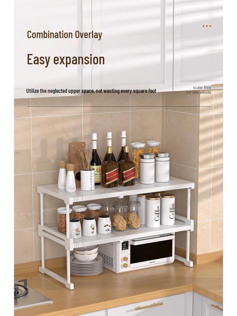 Retractable Kitchen Sink Organizer: Multi-Functional Layered Storage Shelf