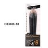 6/12 Pcs Nylon Brush Set for Students To Paint Acrylic Paint Pen Black Rod Children's Watercolor Pen Art Material Painting Brush