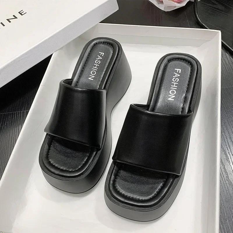 Japanese Style Women's Sandals Casual Summer Fashion Silver Wedges Shoes 5cm-8cm High Platform 2026