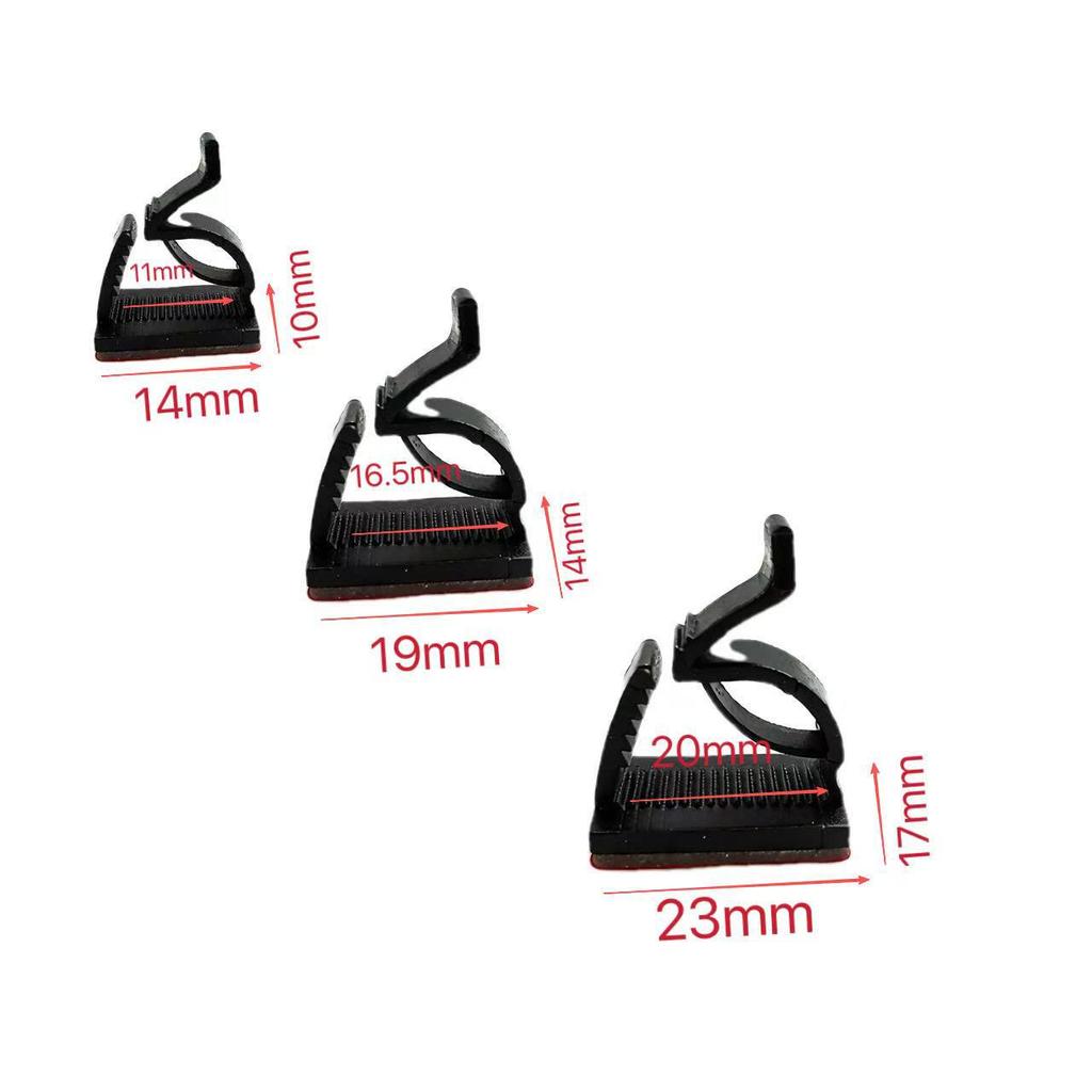 Self-Adhesive Cable Clips for Wall & Desktop - Multi-Specification Plastic Base for Cable Management