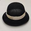 Hepburn style French sunscreen breathable straw hat women summer streamer bucket hat outdoor outing big brim