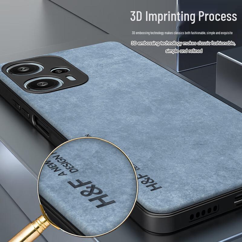 Coque de téléphone en cuir nubuck Redmi Turbo 4 Pro / Note 12 Turbo