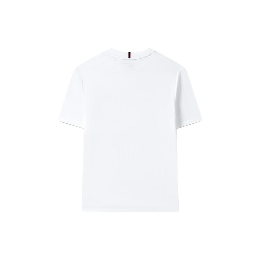 FILA Embroidered Logo Round Neck Printed Short Sleeve T-Shirt Men Tops White F11M321109B-WT