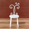 1/12 Scale Miniature Iron Back Chair Antique Design Alloy Dollhouse Furniture For Dollhouse Display And Collection