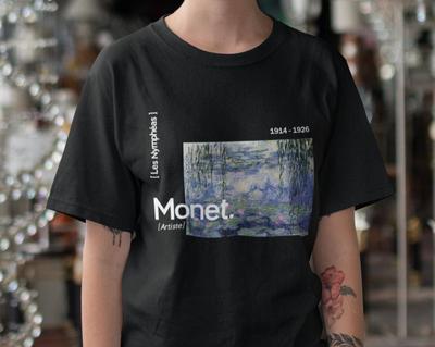 Monet Water Lilies Shirt Aesthetic Art Impressionism 100% Cotton  Unisex Tee