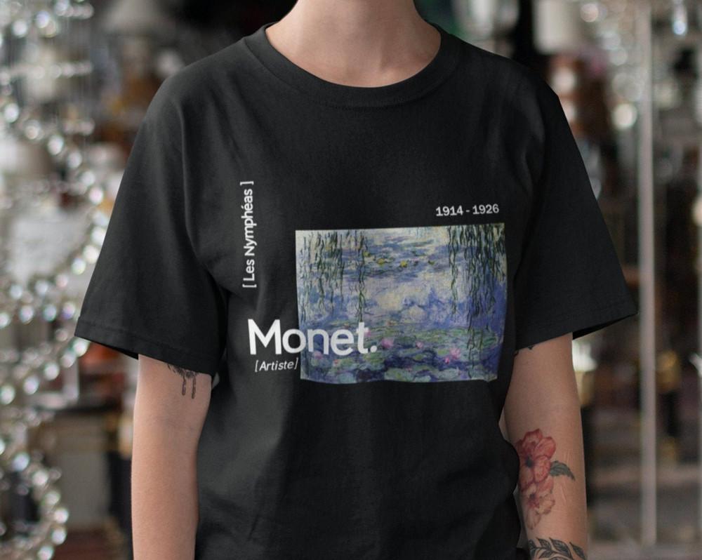 Monet Water Lilies Shirt Aesthetic Art Impressionism 100% Cotton Unisex Tee
