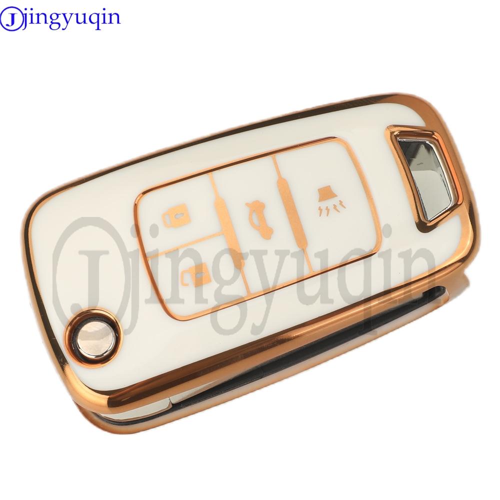 Jingyuqin 3/4/5 Buttons Soft Tpu Car Key Case For Opel/Buick/Chevrolet Cruze Epica Lova Camaro Impala Aveo Malibu Sail Orlando