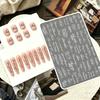 Special Flower English Alphabet Patterns Stamping Plates 15X10Cm Stainless Steel Nail Design Art Template Stencil Nail Stamper
