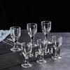 6ks Sady Nádherné Malé Skleničky Elegantní Panáky Baijiu Kalíšky Párty Průhledné Skleničky na Destiláty Vinné Potřeby Barové Sklo