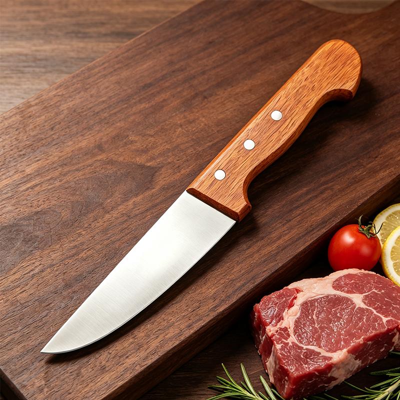 Wood Handle Kitchen Boning Butcher Knife Sharp Stainless Steel Chef Knife for Cutting Meat Beef Vegetables Fruit
