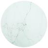Day and Night - Day and Night Marble Design Table Top White Tempered Glass Ø70x0.8 Cm
