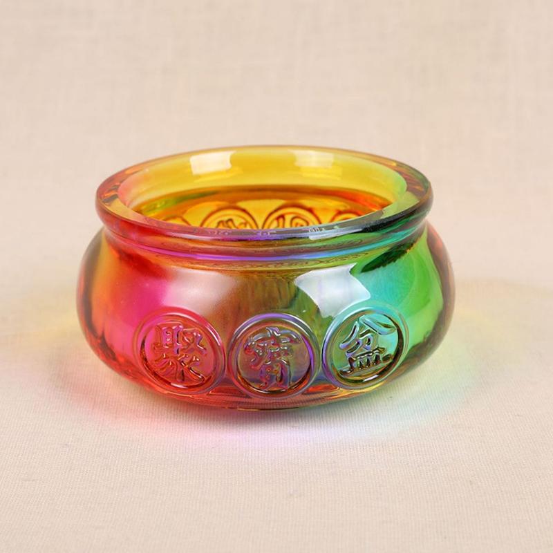 

1 шт. Многоразмерная цитриновая чаша изобилия Золотой/цветной слиток Искусственный кристалл Чаша изобилия Офис Дом Стеклянное украшение