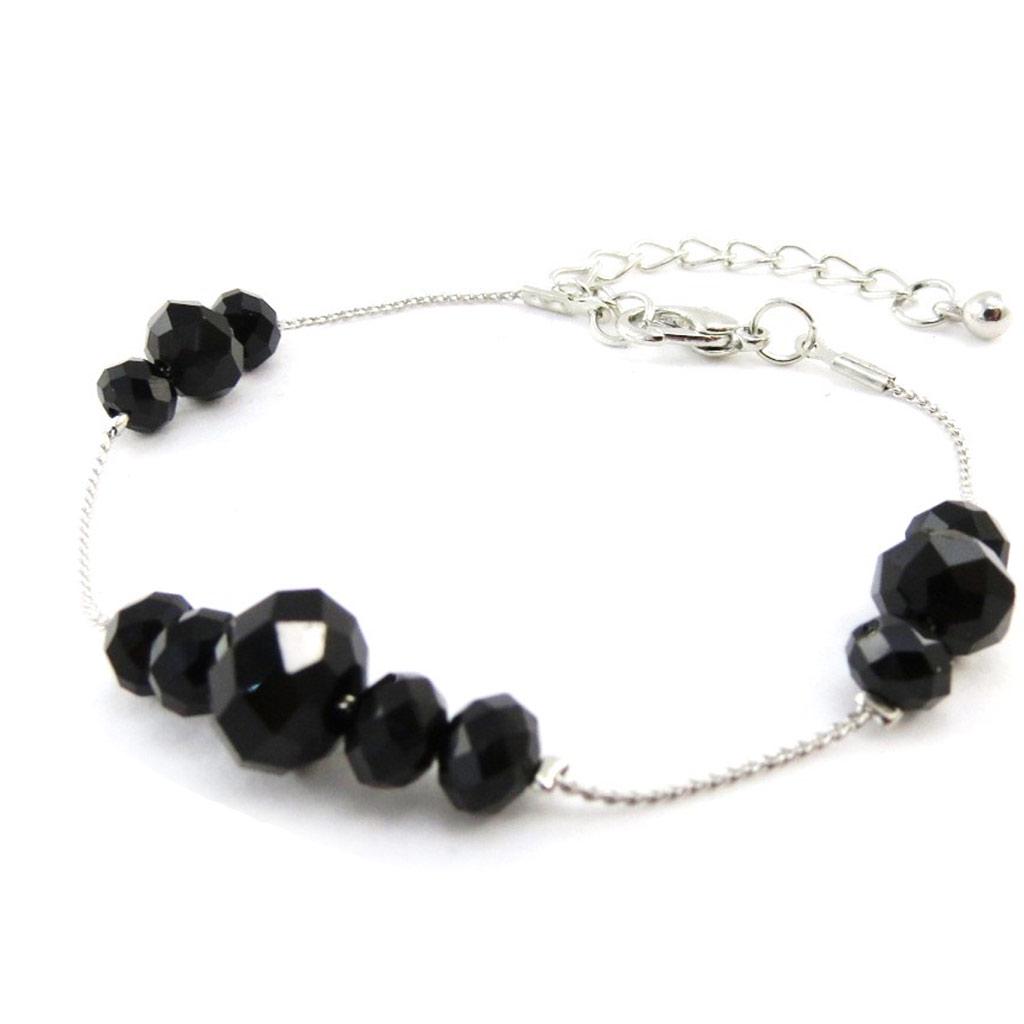 Les Trésors De Lily [J1720] - Černý designový náramek 'Minéralia'