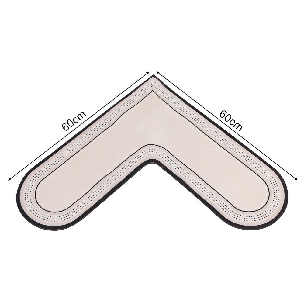 60*60cm Kitchen Carpet L-Shape Oil-Proof Anti-Slip Floor Mat Soft Wipable Surface Waterproof Doormat Home Decoration