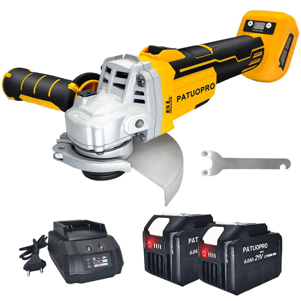 125mm Brushless Electric Grinder Cordless Angle Grinder Cutting Polishing Machine Speed Digital Display For Makita 18V Battery