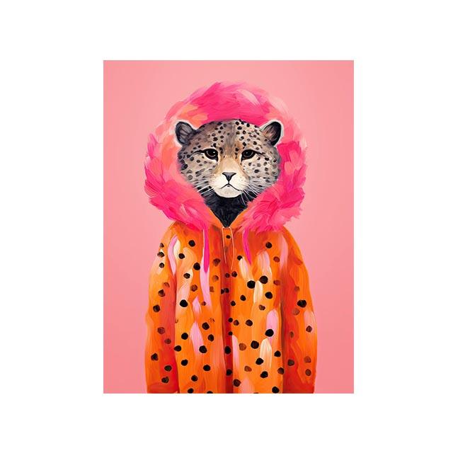 

Красочные животные мода искусство плакат печать максималистское настенное искусство холст картины портреты милый хипстер принт настенное искусство домашний декор 21cm×30cm NoFrame