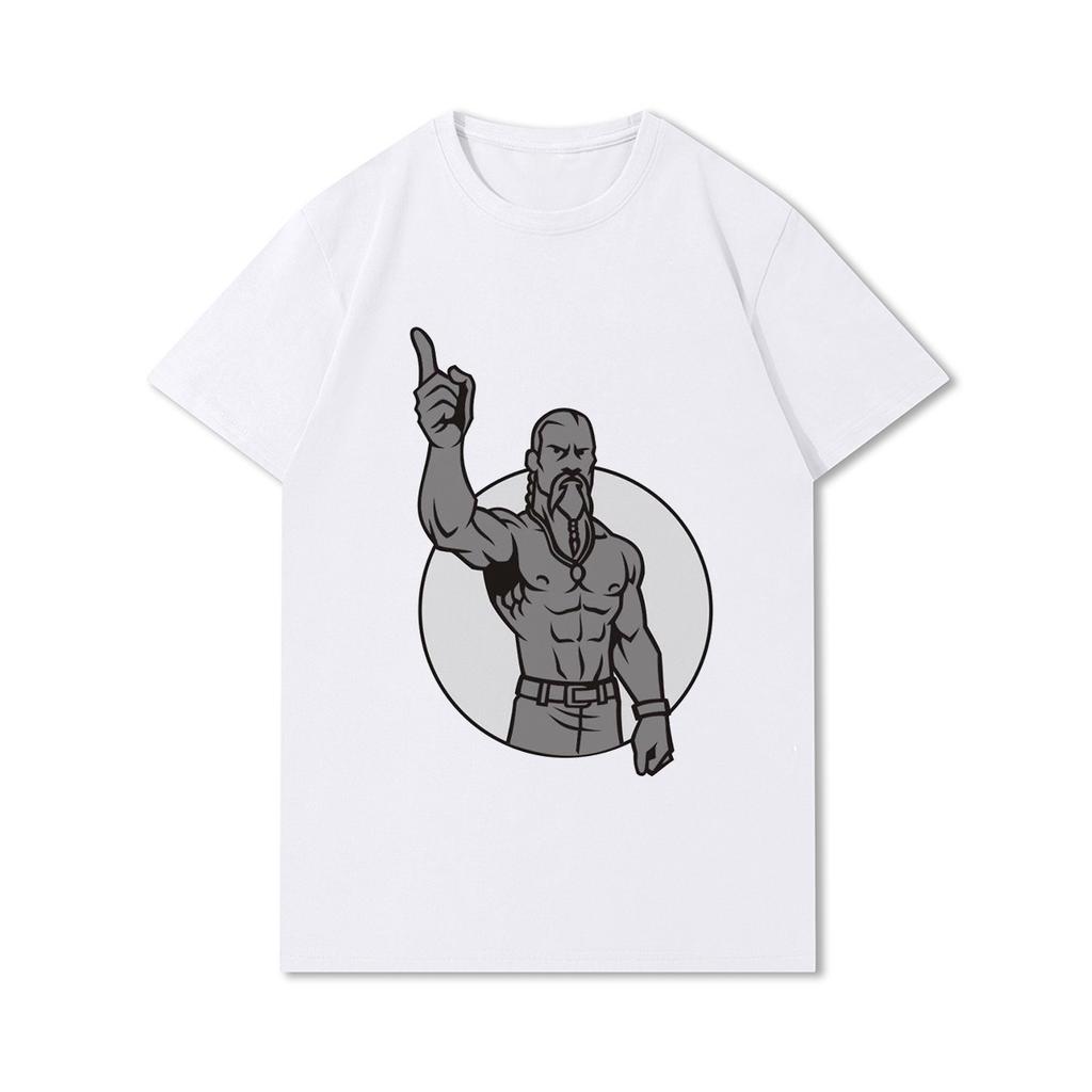 100% Cotton Summer Men T Shirts Viking Vintage Skull Beard with Headphone Printed Casual Top Tees