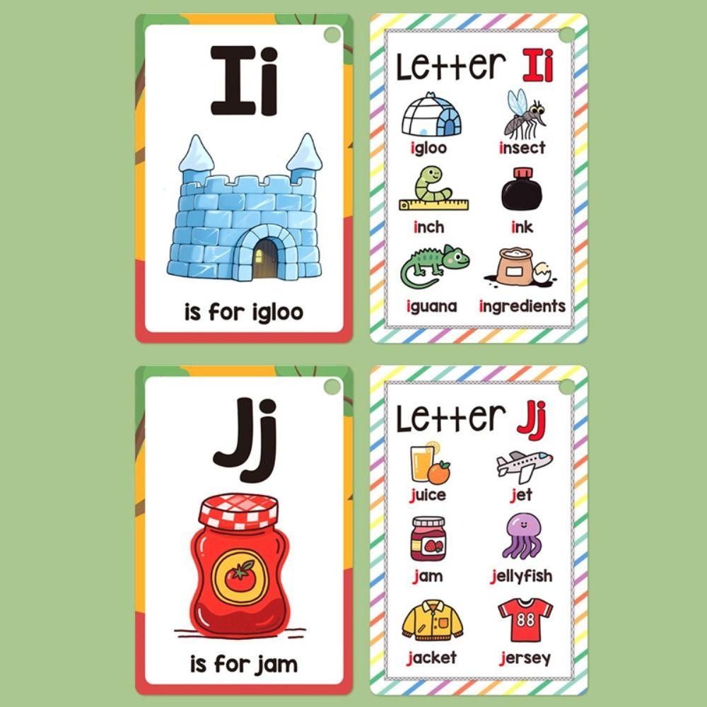 A-Z Cards English Alphabet Cards 26 Letters Montessori Learning Cards  Home Learning