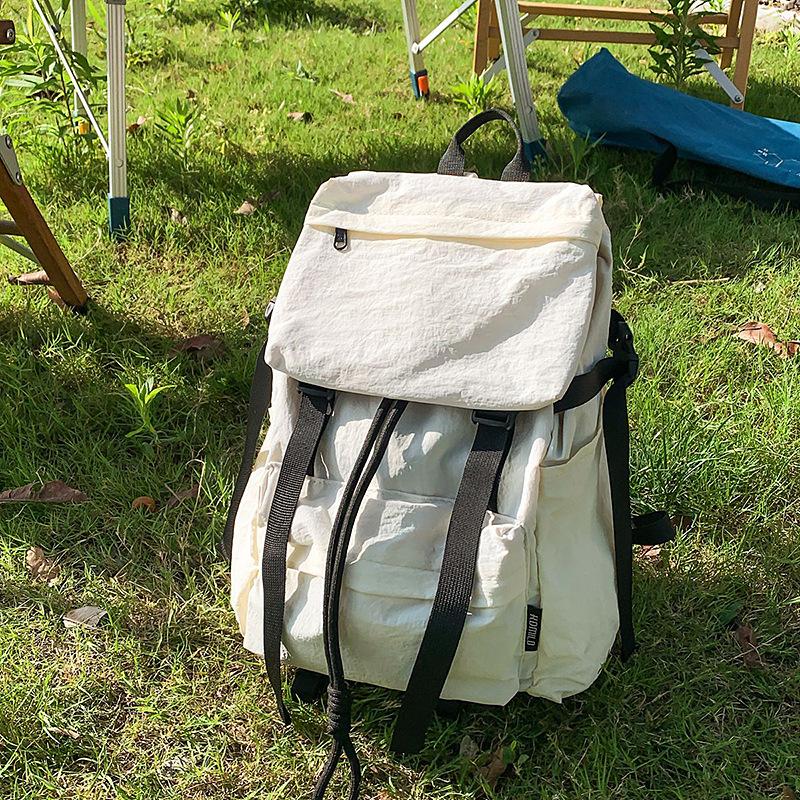 New Functional Backpack Large Capacity Outdoor Mountain Climbing Travel  Male Niche Japanese College Student Black Backbag, Backpack