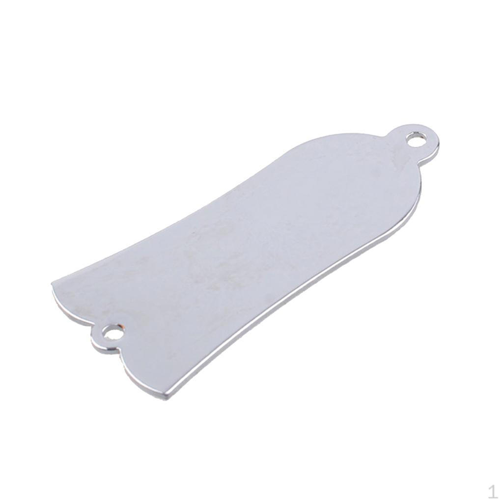 

Shaped 2 Holes Rod Cover with Screws Set for Guitar Bass Accessories срібний