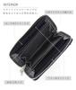 Popular among junior and senior high school long PU double round [DAYLIGHT] students Men's wallet, leather, line, zipper, dl-1038, black/blue