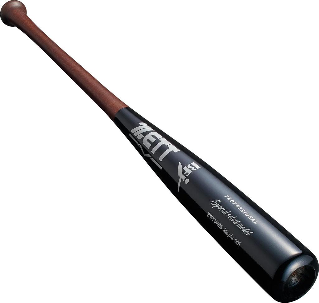 ZETT Hard Baseball Special Select Wooden American Hard 880g Average Light Dark with Black Made in BWT14625 Bat, Model, (North Maple), 85cm, Weight,