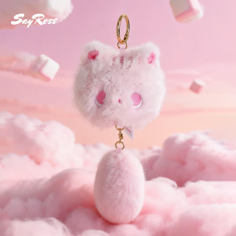 SayRose Plush Cat Keychain Charm