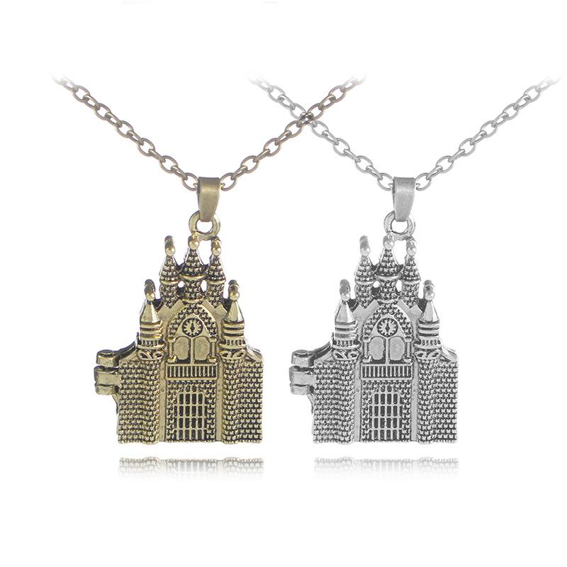 European and American hot-selling castle pendants, necklaces, fashionable retro accessories gifts