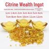 Citrine Glass Gold Ingot Ornament: Wedding Gift & Home Decoration