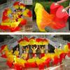 120/150/180cm Gradient Color Dancer Fan Right&Left Hands Rayon Silk Fans