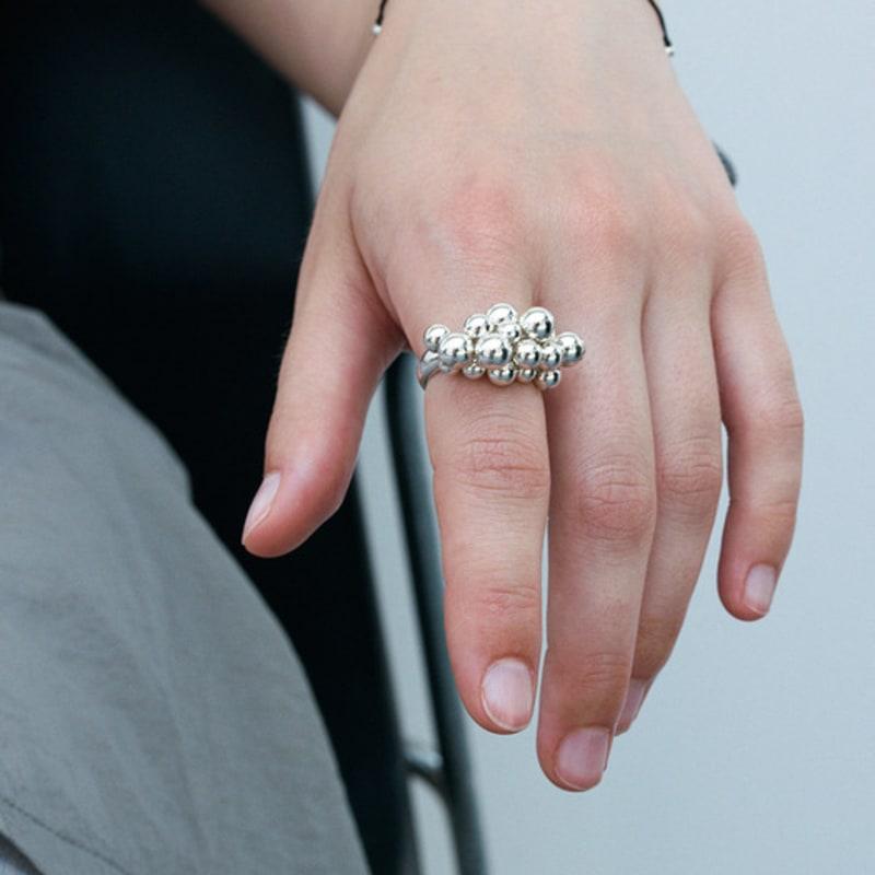 MONDAY EDITION Silver Bubble Ring