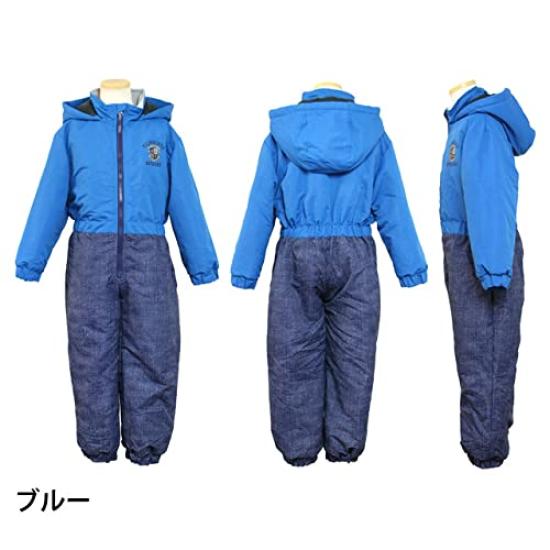 Happy Snow Combi Jumpsuit for Cold Denim 100cm Kids' Boys, Weather, Pattern, 111101, Red,