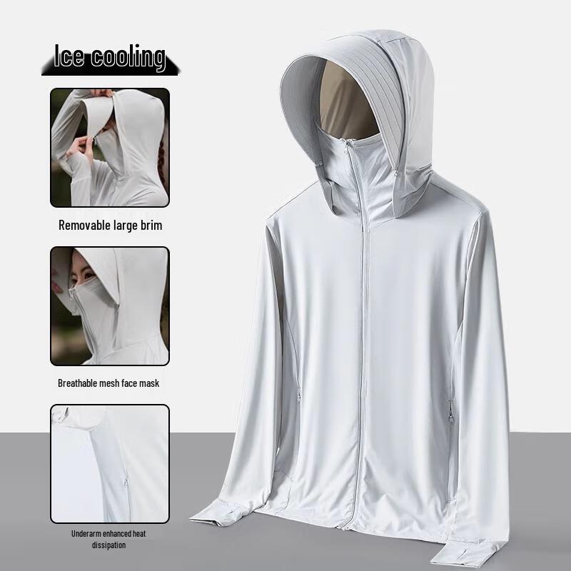 

Women s Ice Silk Sun Protection Jacket with Detachable Hood