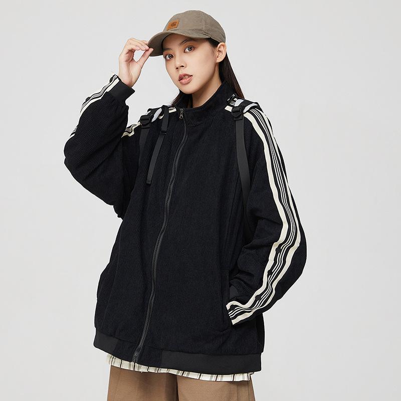 New Fashion Trendy Jacket Men's Breasted Coat Jacket Teen Stand-up Collar