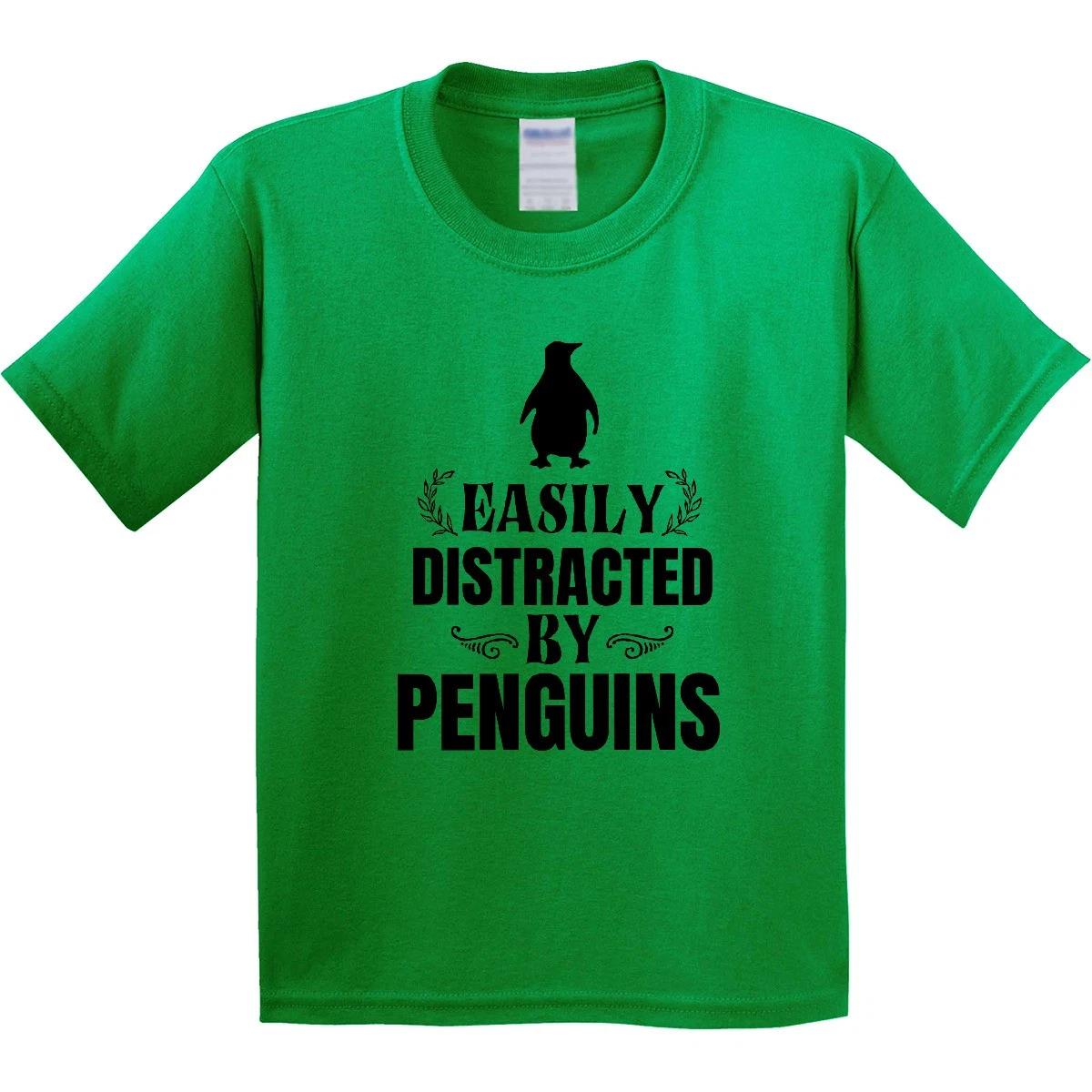 Inktastic Easily Distracted By Penguins Youth T-Shirt Animals Pet I Lover Family 100