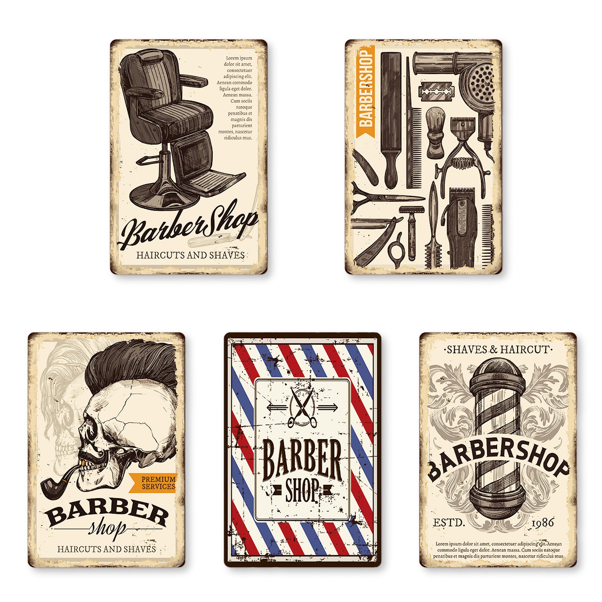 

Lezalic Tin Sign Barber Shop Cafe Wall Decor Floor Standing Plate Barbershop Beauty Salon Barber Cafe Interior Retro Goods Vintage Style Antique